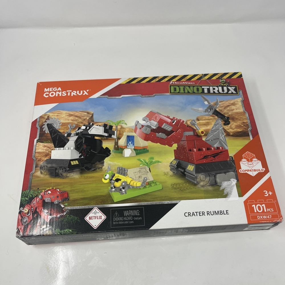 Mega Construx Dinotrux Crater Rumble Toy Building Set 101 Pieces New